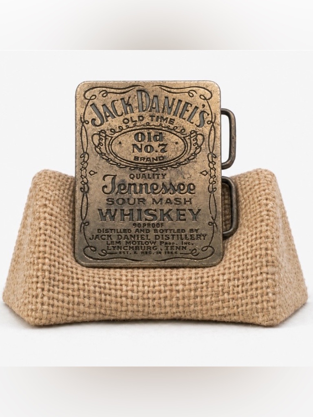 Rare Vintage Jack Daniels Old Time No. 7 Belt Buckle